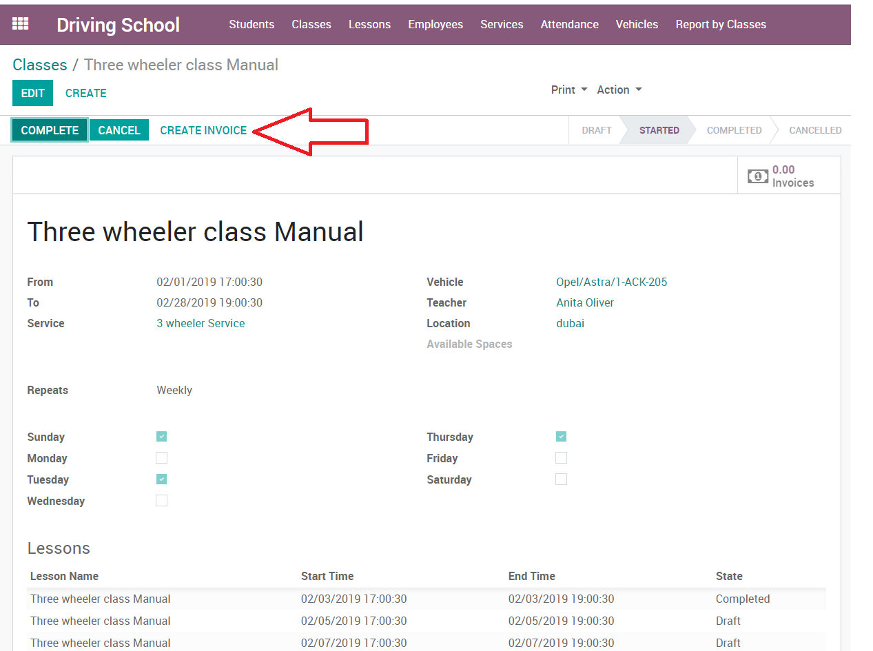 Create Invoice