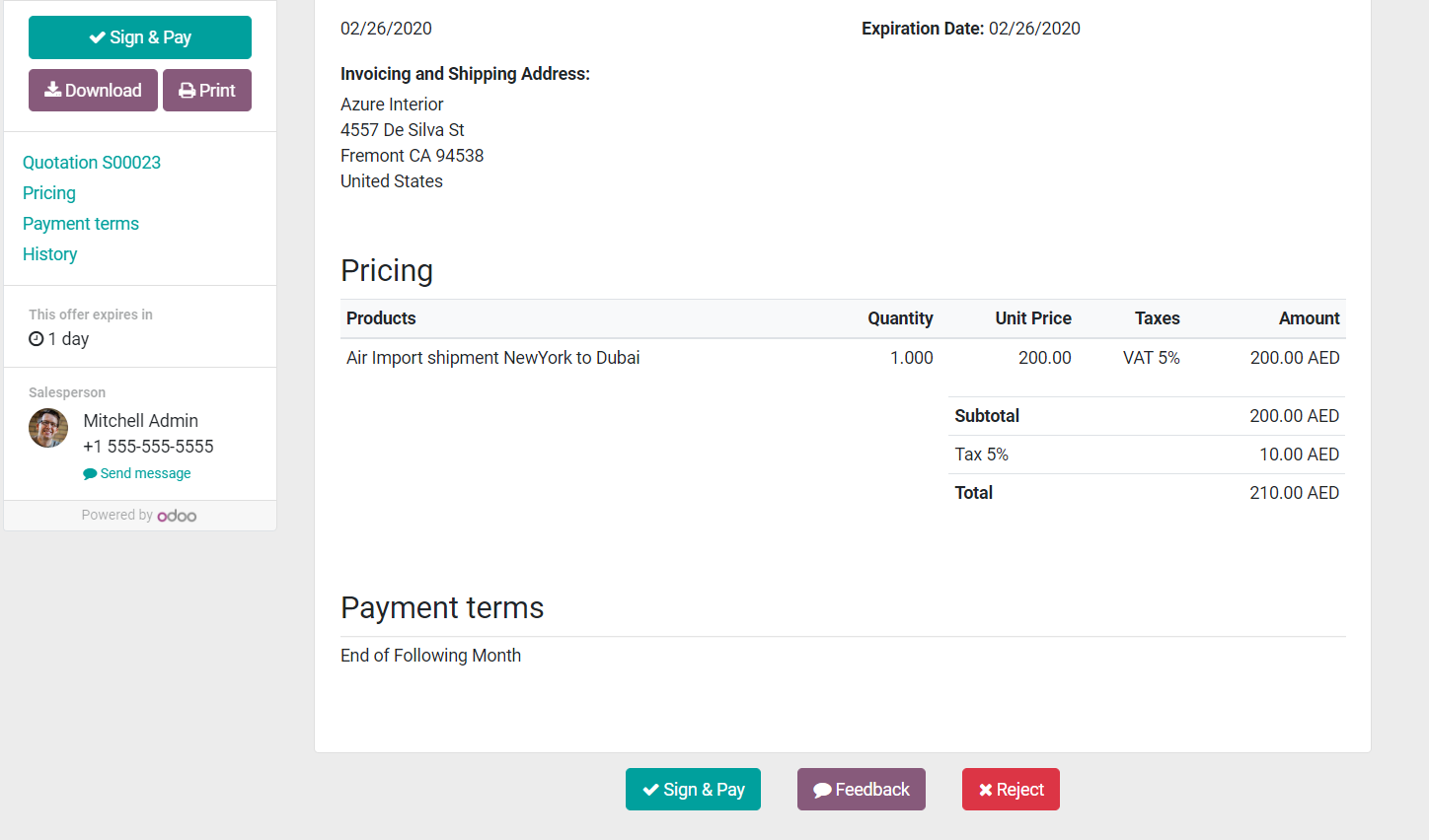 Sign & Pay